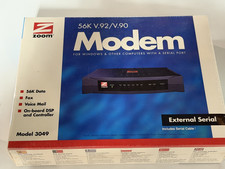 Zoom Model 3049 56K V.90 V.92 External Serial Data Fax Modem - New/Sealed Box