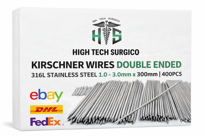 #ad #ad Kirschner Wires Double Ended 400 PCS Set Stainless Steel 316L K Wires 1.0–3.0mm $260.00