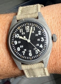 Hamilton July 1969 VIETNAM WAR ARMY DTU 2A/P MIL W3818B MILITARY ORIGINA DIAL