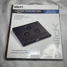 NEW Slick Laptop Cooling Pad 11"-17" 3 Fans w/ Speakers USB Powered Stand CP2100