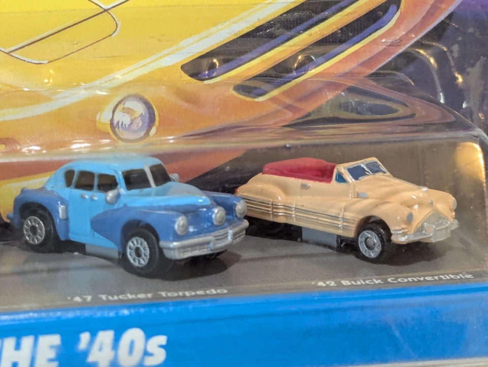 NIP Micro Machines #10 decades the '40s Mercury Coupe Willys Torpedo convertible - Image 2 of 4