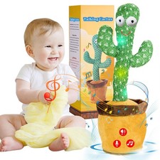 JAKCJFII Dancing Talking Cactus Baby Toys Boy Girl Gifts, Singing Mimicking Reco