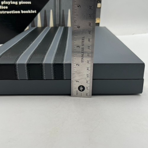 Juego de Backgammon de Lujo de 15 pulgadas Azul NUEVO con Caja Juego de Mesa Clásico De Colección Completo - Imagen 15 de 20