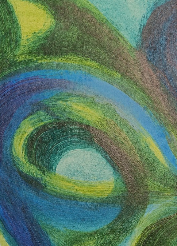 ACEO Original Art Card 2.5 x 3.5 Acrylic  Abstract Painting Series 4/8