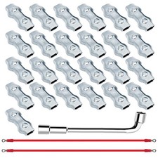 25 St&uuml;ck Schwerlast M5 Poly Seilverbinder, Verzinkter Stahl Verbinder mit4098