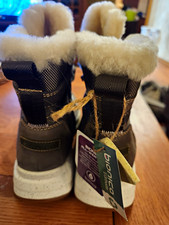 Bionica Starling All Weather Faux Fur Lined Ankle Snow Boots Brown US 8