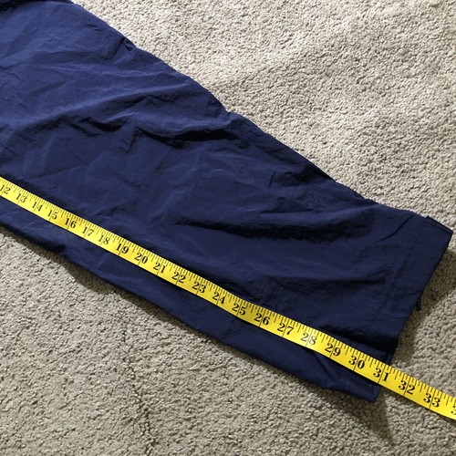 Vintage Adidas Track Pants Mens XL Blue Windbreaker Y2K Zip Ankle 3 Stripe - Picture 12 of 12
