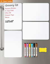 4 PACK Magnetic Dry Erase Board Sheet for Fridge, 12"X8" Erasable Refrigerator W