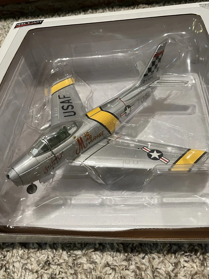 1/48 SpecCast F-86 Sabre Jet John Glenn Mig Mad Marine Diecast Airplane 11" NIB - Image 2 of 4