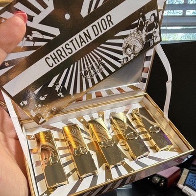 Christian Dior  Dior/ 5-Piece Lipstick Set/ Gold/ Limited Edition /100% original