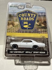 Greenlight County Roads 164 1967 Chevrolet Impala Sport Sedan White Diecast