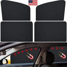 4x Magnetic Car Side Front Rear Window Sun Shade Cover Mesh Shield UV Protection