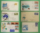 DR WHO 1950s/60s AUSTRALIA 6 FDC AVIATION COMBO R61587