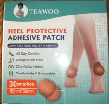 TEAWOO 30 Pc.s Zinc Oxide infused Cracked Heel Treatment Patches - NEW Sealed