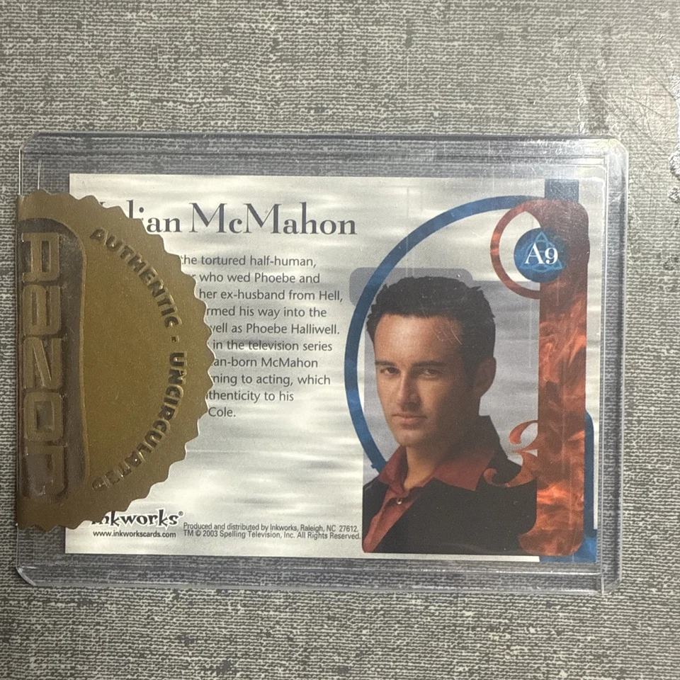 Charmed Power of Three Inkworks Autograph Card A9 Julian McMahon as Cole Turner - Image 2 of 2