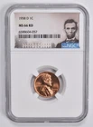 MS66 RD 1958-D Lincoln Wheat Cent Penny NGC Special Lbl *1449