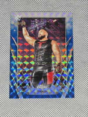 2026 WWE Topps Chrome #16 TONGA LOA Blue Geometric Refractor /150