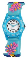 Kinder Armbanduhr MäDchen Kinderuhr Girl Analog Watch Silikonband Hellblau Qbos