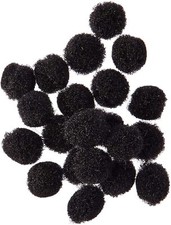 Pom Poms 5 mm schwarz 200 Stück Mini Bastelbedarf für Kinder Urlaub Ornamente