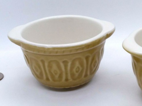 Set of 4 Yellow Ware Style Mini Bowls/Ramekins/Casseroles - Lovely - Picture 8 of 12