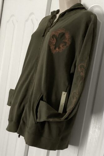 NWT Vertigo Women’s 3X Embroidered Full Zip Hoodie Jacket W/pockets ($140 Retail - Picture 3 of 12