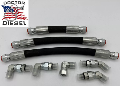 For 94-97 OBS Ford 7.3L Powerstroke Replacemen HPOP Oil Hoses Set With Crossover