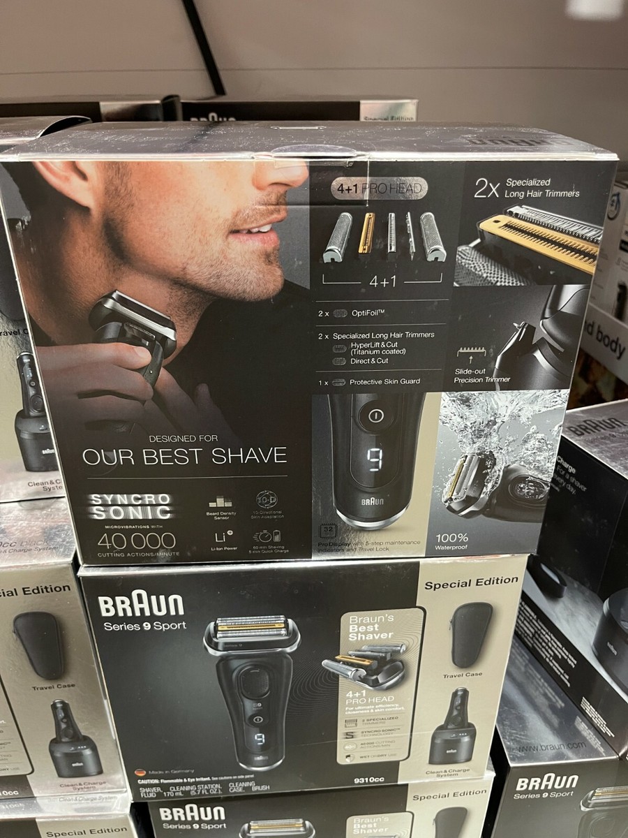 Braun Series 9 Sport 9310CC Wet Dry Shaver Clean & Charge