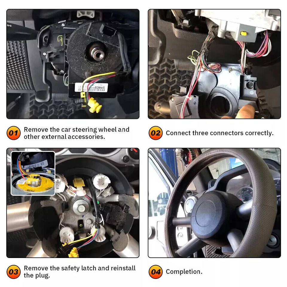 Resorte de reloj OEM para Jeep Wrangler JK 2007-2018 con sensor de ángulo volante Foto 3 de 4