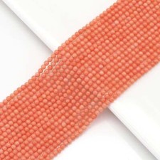 Natural Quality Orange Coral Round Smooth Beads, Sku U1768