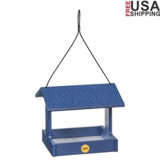 Recycled Plastic Fly-Thru Bird Feeder Cardinals Finches Chickadees Outdoor Use