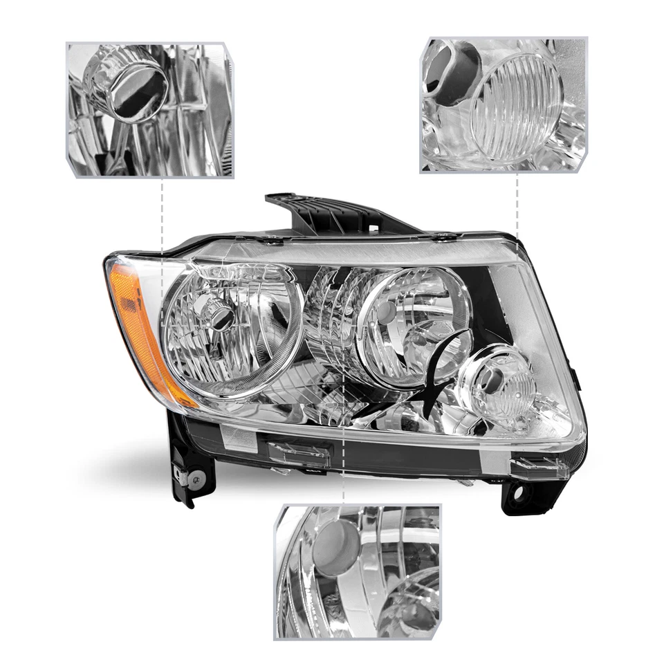 Faros halógenos brújula L+R para Jeep Grand Cherokee 11-17 2011-2013 Foto 4 de 4
