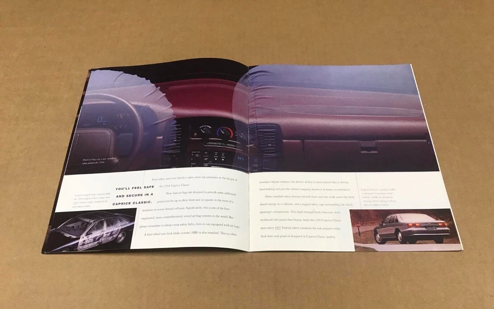 Винтажная дилерская брошюра 1994 Chevrolet Caprice - Изображение 4 из 4