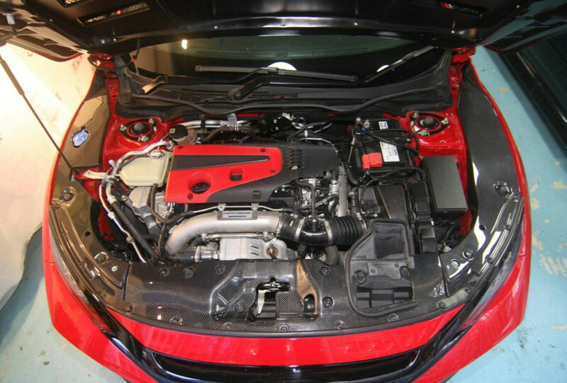 For Honda Civic Typ-R FK8 2017+ Carbon Fiber Inner Engine Bay Side