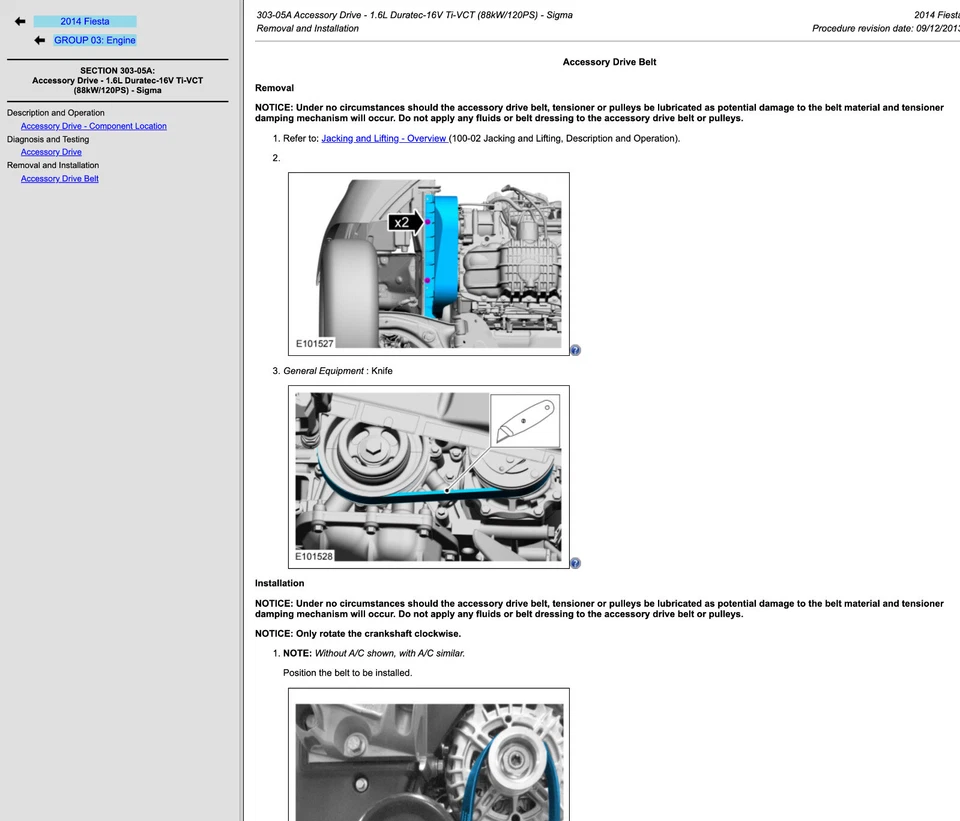 Ford Fiesta (2014-2017) manuale officina riparazione su cd - Immagine 4 di 4