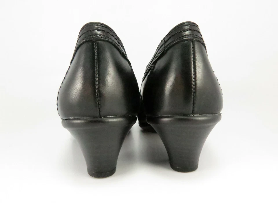 NEW - Bass CORRIE Strappy Pumps Womens Size 7.5M Black Leather Shooties Booties - Image 4 of 4