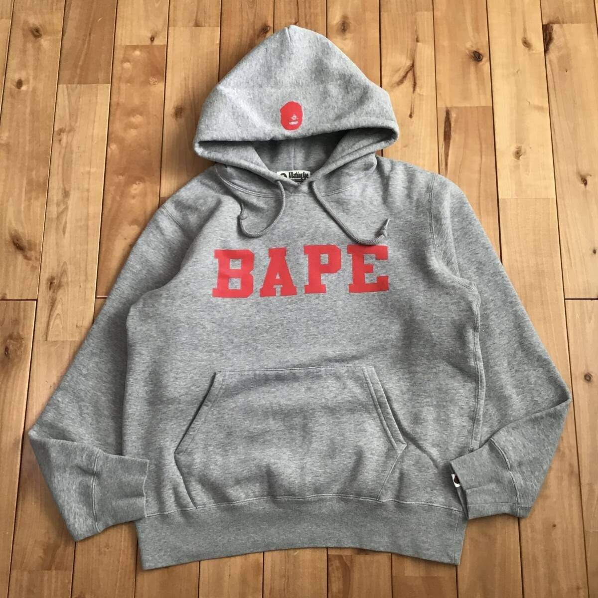 BAPE logo pullover hoodie Gray A Bathing Ape Size L | eBay