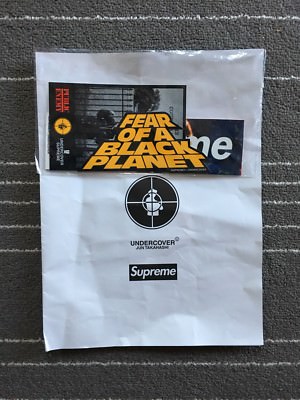 Supreme Public Enemy ステッカー ラージ ブラック 2006 Supreme Undercover Public Enemy Fear of a Black Planet Red