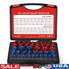 44 PCS Nut & Bolt Thread Checker Set Fast Size Measurement Gauge Tools Aluminum