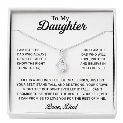 To My Daughter Necklace, Gift for Daughter from Dad, Father Daughter Necklace