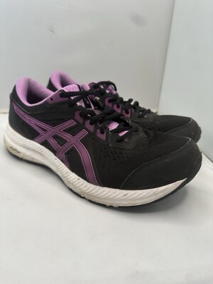 Asics Womens Gel Contend 1012B320 Black Running Shoes Sneakers Size 