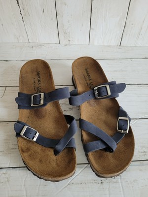 CUTE MARINA LUNA COMFORT SANDLES BLUE LEATHER SIZE 6.5 EURO 37 | eBay