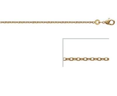Catena Gioiello Placcata Oro 18K 60 Cm – Maglia Forzato 2 Mm – Bijouxia