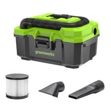 Greenworks 24V 3 Gallon Battery Wet/Dry Vacuum Cleaner, Tool Only
