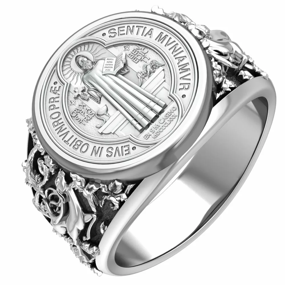 St benedict deals signet ring