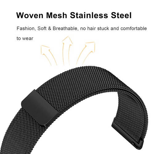 Bracelet de montre intelligente de remplacement milanais compatible avec Amazfit Zepp E - Photo 14 sur 78