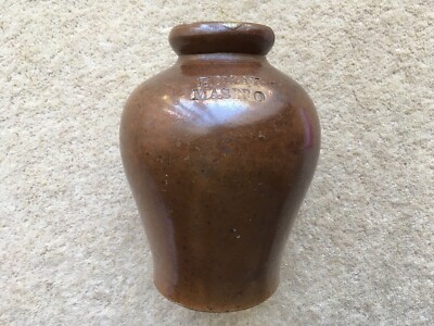 SCARCE C1860s VINTAGE H.BRAY MASBRO(SCOTLAND)SALTGLAZE TOBACCO JAR