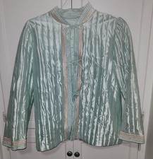 Vintage Tom Bezduda For Barad  Co Bedco Women L Satin Bedcoat, Grt Cond, Tie