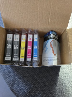 Compatible for  564 xl  printer ink jet cartridge set of 5 cpg image Sealed NEW
