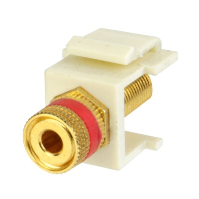 Skywalker Keystone Audio Binding Post Insert (Red Band, Light Almond)