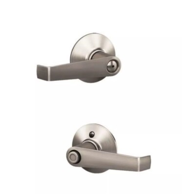 Schlage F40 ELA 619 Privacy Elan Lever, Satin Nickel, 16-080 Latch 10-027 Strike